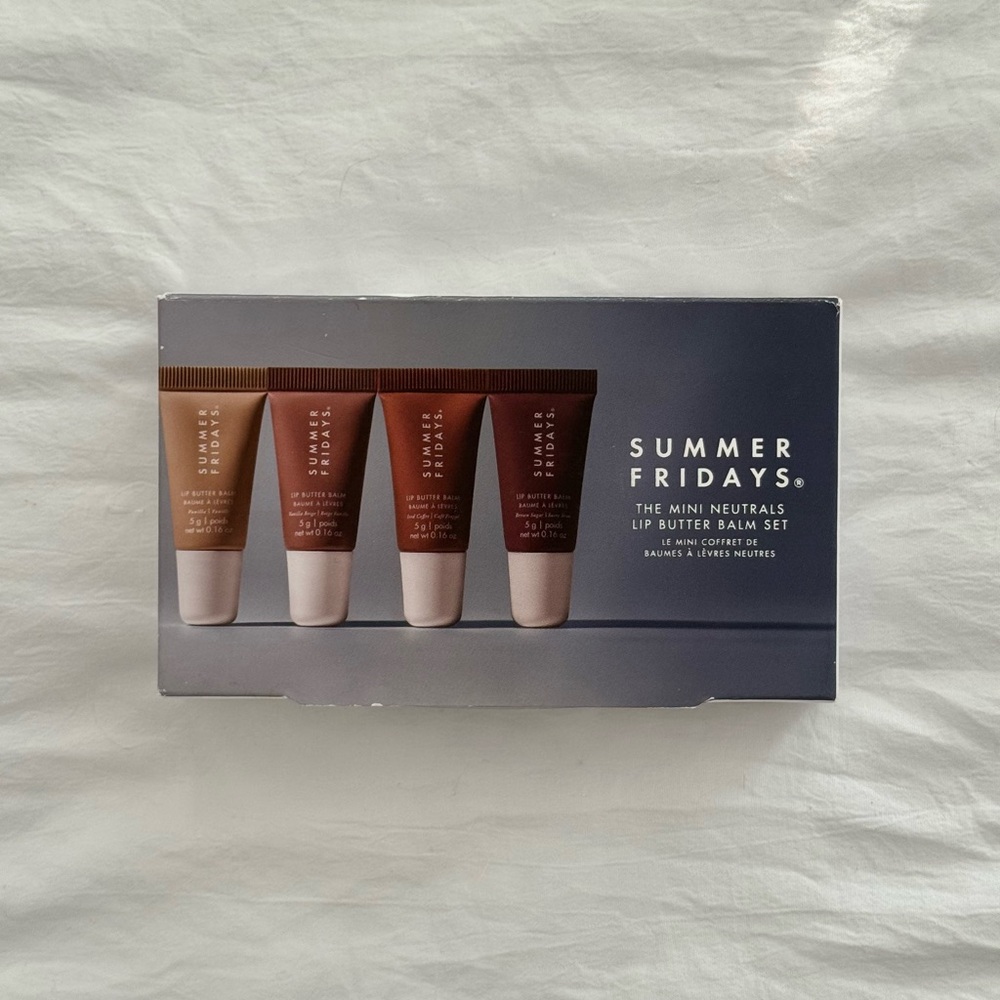Summer Fridays The Mini Neutrals Lip Butter Balm Set- Limited Edition, Brand New